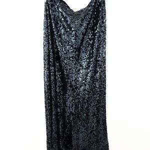 Calvin Klein Blue Sequin Maxi Skirt